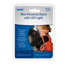 Home Protection Sabre Red Personal Alarm - Keychain With LED Light