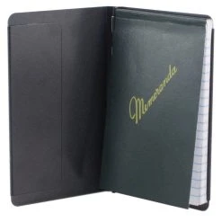 Saunders Recycled Aluminum Padfolio – Pocket Size – Black