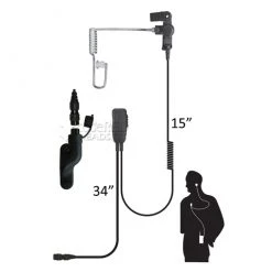 Code Red Headsets Lapel Microphones Code Red Sherlock-QD-Y5 Single-wire Lapel Microphone Quick Disconnect For Vertex Radios