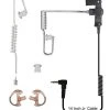 Code Red Headsets Silent Jr 2.5 Pack Listen Only Earpiece With 14" Coiled Cord For Kenwood Shoulder Microphones Radio Earpieces