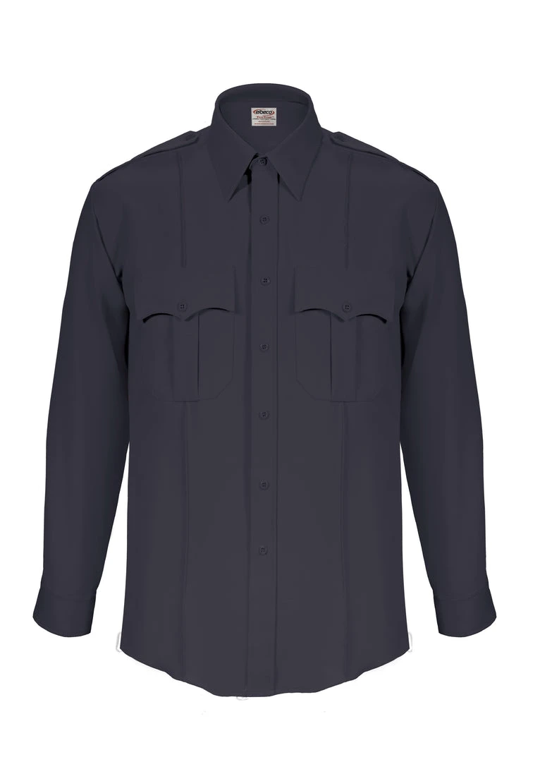 Elbeco TexTrop2 Long Sleeve Shirt With Zipper – Mens Navy Blue