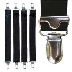 Suspenders Hero's Pride Shirt Holders W/ Claw Clasp