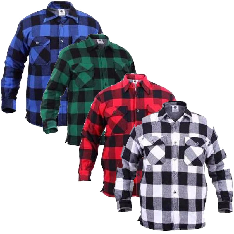Rothco Extra Heavyweight Buffalo Plaid Sherpa-lined Flannel Shirts