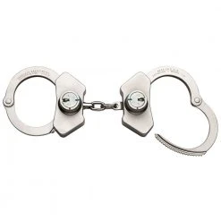 Peerless Handcuff Company Peerless Handcuffs High Security Chain Link Handcuff - Nickel Finish