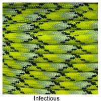E. L. Wood Braiding 550 Survival Cord Infectious Paracord