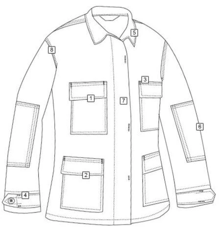 Tru-Spec BDU 100% Cotton Coat BDU Solid Color Shirts