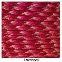 E. L. Wood Braiding 550 Survival Cord Love Spell Paracord