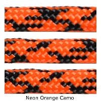 E. L. Wood Braiding 550 Survival Cord Neon Orange Camo Paracord