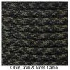 E. L. Wood Braiding 550 Survival Cord Olive Drab / Moss Camo Paracord