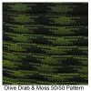 E. L. Wood Braiding 550 Survival Cord Olive Drab & Moss 50/50 Pattern Paracord