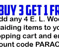 E. L. Wood Braiding 550 Survival Cord Acid Dark Brown Paracord