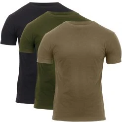 Rothco Athletic Fit Solid Color Military T-Shirt