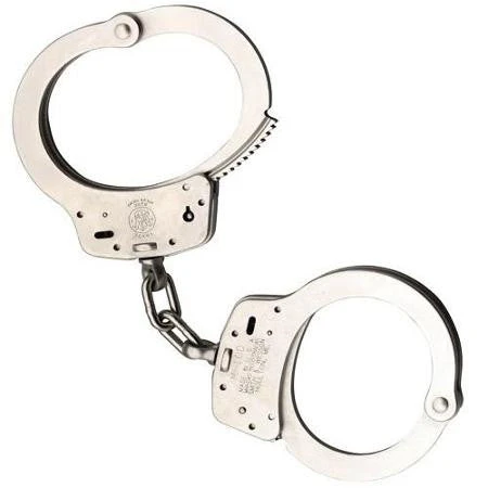 Chain Handcuffs Smith And Wesson Model 100 Chain-Linked Handcuffs - Nickel
