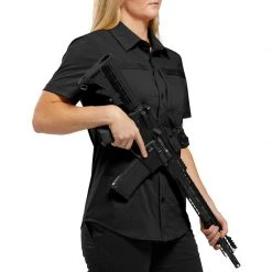 Viktos Women's Sofari Short Sleeve Button-Up Shirt Dress Shirts